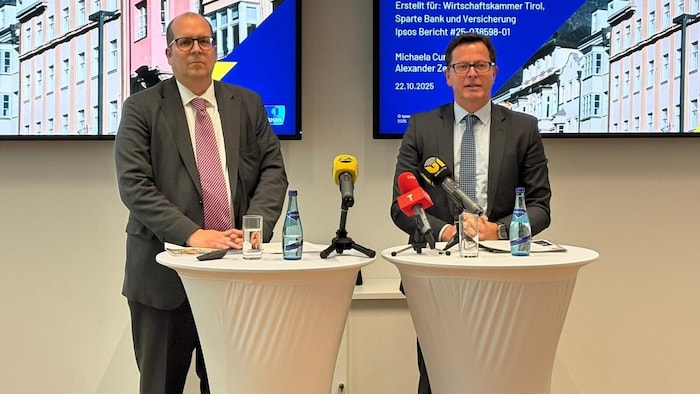 Präsentierten die aktuelle Bankenstudie: Alexander Zeh (links) von der Marktforschung IPSOS und ...