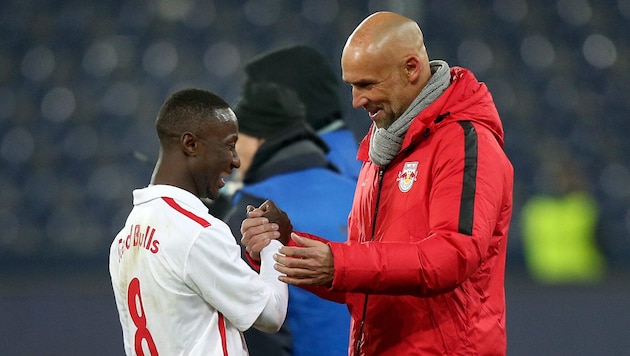 Naby Keita und Thomas Letsch arbeiteten im Jahr 2015 bei Red Bull Salzburg kurz zusammen.