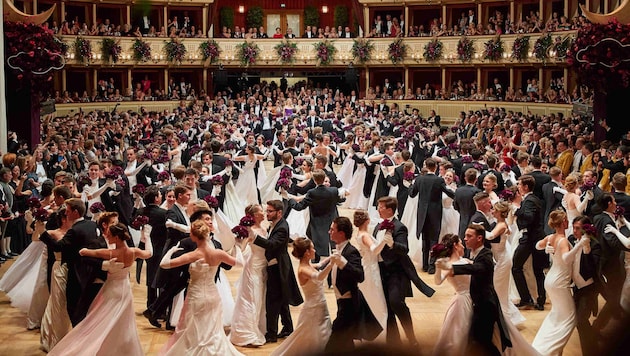 Um ein gutes Foto von der Eröffnung des Opernballs zu machen, lehnte sich der Angeklagte über ...