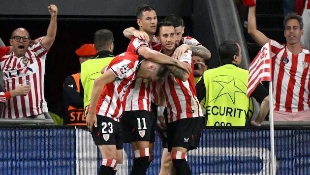 Athletic Bilbao bejubelt einen Heimsieg.