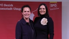 Die wiedergewählte SPÖ-Stadtpartei-Chefin Charlotte Toth-Kanyak mit SPÖ-Bezirksobfrau Astrid ...
