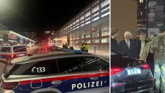 Kurz vor 22 Uhr traf der hohe Besuch in Innsbruck ein. Die Sicherheitsvorkehrungen waren enorm.