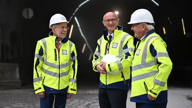 Bundespräsident Alexander Van der Bellen, LH Anton Mattle (ÖVP) und Deutschlands Bundespräsident ...