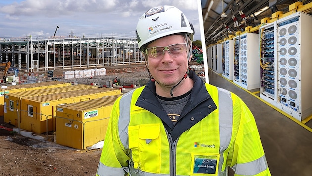 „Krone“ vor Ort: Microsoft zieht in Newport bei den Briten ein riesiges schlauchförmiges ...