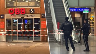 Großaufgebot von Einsatzkräften und Sperren am Hauptbahnhof in Innsbruck