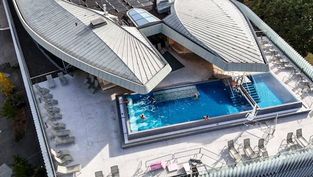 Der Nacktbereich der Luxussauna befindet sich unter anderem auf dem Dach des Pannenbads.