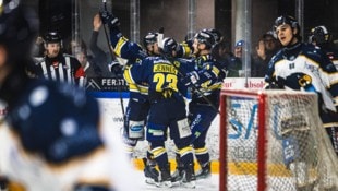 Die Zeller Eisbären freuten sich über den Derbysieg. 