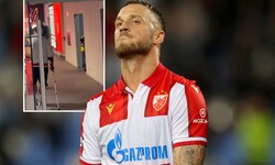 Marko Arnautovic geht auf Krücken aus dem Stadion.