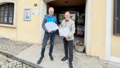 SPÖ-Ortsparteivorsitzender Reinhard Jud-Mund und Vizebürgermeister Rudolf Rogatsch (beide SPÖ) ...
