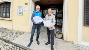 SPÖ-Ortsparteivorsitzender Reinhard Jud-Mund und Vizebürgermeister Rudolf Rogatsch (beide SPÖ) ...