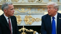 Erst kürzlich war Kanadas Premier Mark Carney (li.) in Washington. Jetzt will US-Präsident ...