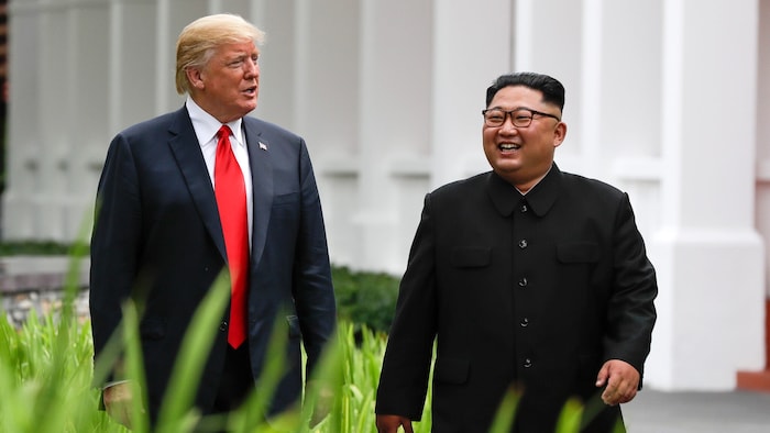Ein Treffen der beiden fand bereits 2018 in Singapur statt, ein Jahr darauf sprachen Trump und ...