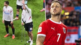 Marko Arnautovic war nach dem Spiel auf Krücken angewiesen.