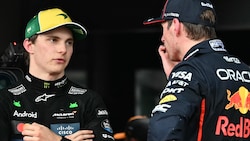 Max Verstappen (re.) und Oscar Piastri