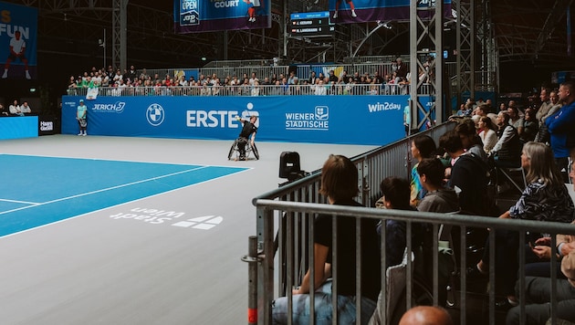Nico Langmann bei seinem Match in der vollen Marx-Halle.