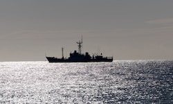 Ein Kriegsschiff im Meer, das der „Aleksandr Shabalin“ sehr ähnlich schaut. (Symbolbild)
