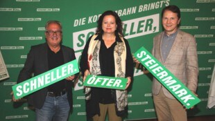 Von links: Peter Gspaltl, Claudia Holzer und Bernhard Breid, Referatsleiter für öffentlichen ...