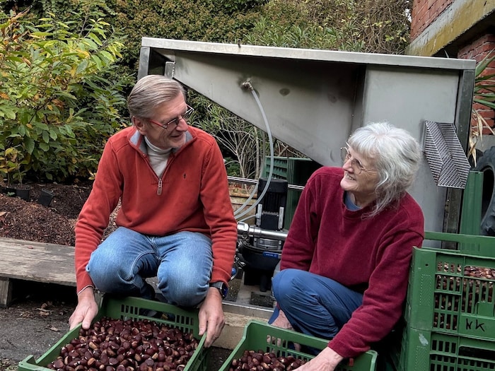 Herta und Stefan Pichler bei der Arbeit.