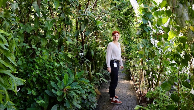 Sarah Bürli hat heuer ihre Arbeit im Botanischen Garten als Einrichtung der Uni Graz ...