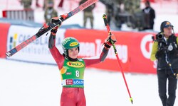 Julia Scheib hat den Riesentorlauf in Sölden gewonnen.