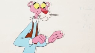 Er hat an der Uhr gedreht! Aus der „Pink Panther und Snoopy“-Ausstellung in der Galerie Augustin ...