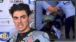 Fermin Aldeguer leistete sich auf dem Weg in die Box ein kleines Malheur.