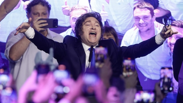 Javier Milei jubelte über den Sieg seiner Partei bei den Zwischenwahlen.