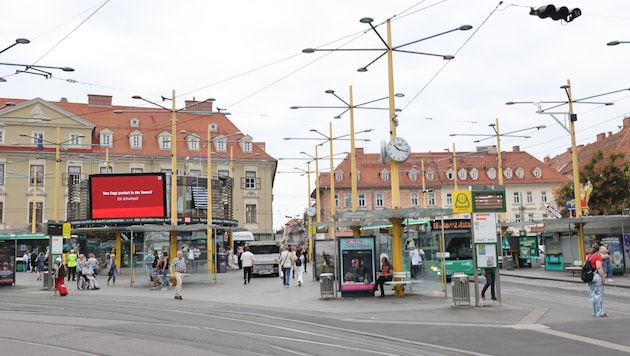 Am Jakominiplatz in Graz kam es zu dem Unfall. (Symbolbild)