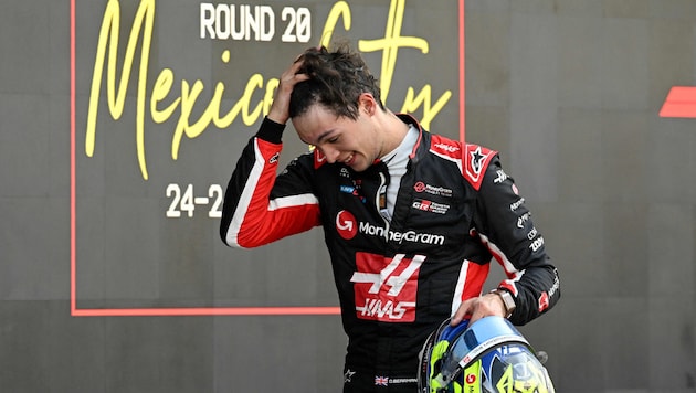 Vierter Platz in Mexiko – auch Oliver Bearman konnte es nicht fassen.