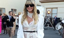 Heidi Klum sorgte bei der „Vogue“-World-Show für ein Blitzlichtgewitter.