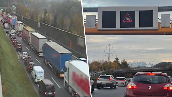 Kilometerweit staute es sich zurück. Der Lkw-Stau reichte von Innsbruck bis Vomp. Auch in die ...