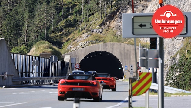 Was von Innsbruck aus nach Deutschland wollte, rollte früher durch das Ortszentrum von ...