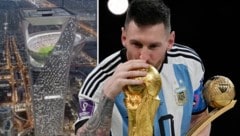 2022 gewann Lionel Messi mit Argentinien den WM-Titel. 2034 findet die WM in Saudi-Arabien statt ...