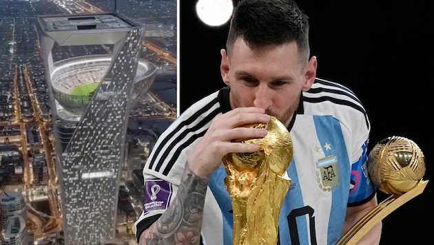 2022 gewann Lionel Messi mit Argentinien den WM-Titel. 2034 findet die WM in Saudi-Arabien statt ...