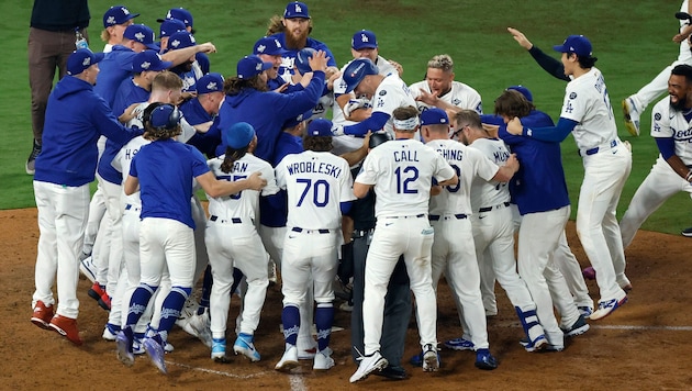 Großer Jubel und Erleichterung bei den Los Angeles Dodgers
