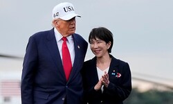 US-Präsident Donald Trump und die japanische Regierungschefin Sanae Takaichi traten auch ...