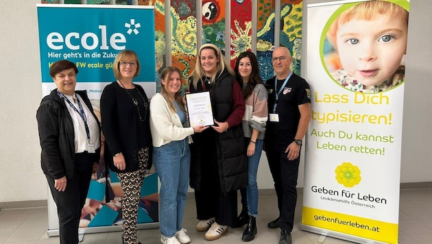 Voller Stolz: Pelzmann, Schneemann, Kobald, Glatz, Klepeisz und Posch (v. li.).