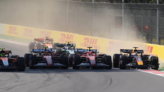 In Kurve eins wurde es plötzlich richtig eng.