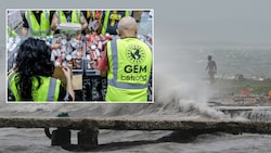 Auch in den USA werden Spendenlieferungen zusammengestellt (kleines Bild), um die Bevölkerung ...