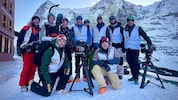 Gerald Salmina mit seiner „Downhill Skiers“-Crew