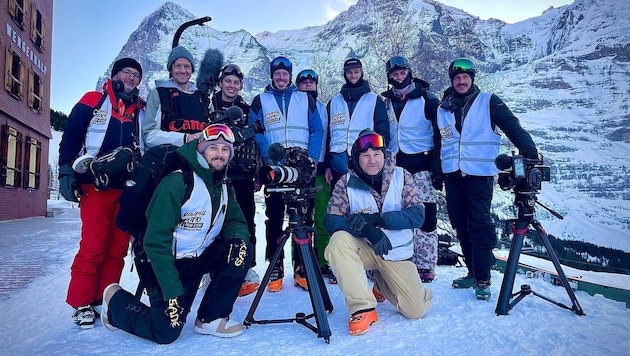 Gerald Salmina mit seiner „Downhill Skiers“-Crew