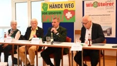 Wollen für das Spital in Aussee kämpfen: Christl Bahar, Detlef Mager, Bürgermeister Gerald ...