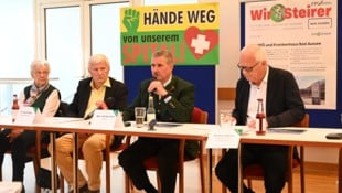 Wollen für das Spital in Aussee kämpfen: Christl Bahar, Detlef Mager, Bürgermeister Gerald ...