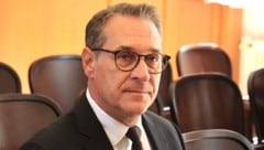 Heinz-Christian Strache bei seinem letzten Berufungsprozess im Justizpalast.