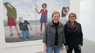 „Wir bieten eine starke Themenausstellung“, sagt Lentos-Chefin Hemma Schmutz (re.), im Bild mit ...