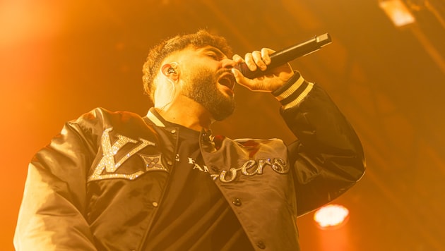 Rapper Samra beendete am Mittwochabend seine „Feuer über Deutschland“-Tour in der Wiener Simm ...