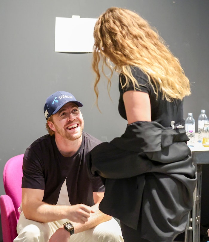 Mikaela Shiffrin gemeinsam mit Aleksander Aamodt Kilde