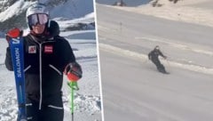 Ricarda Haaser bei ihren ersten Schneeschwüngen 