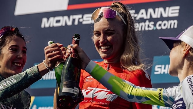 Kathi Sadnik radelte im Mountainbike-Shorttrack-Weltcup zum U23-Gesamtsieg.