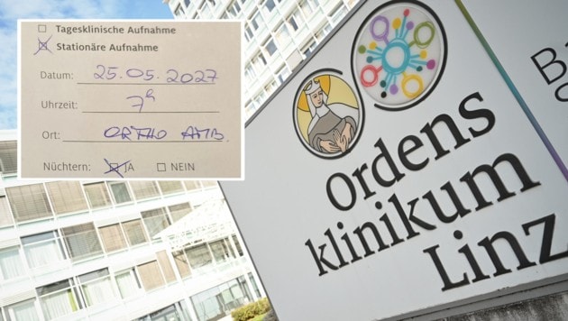 Im Ordensklinikum Linz wartet ein Patient zwei Jahre auf eine OP ...